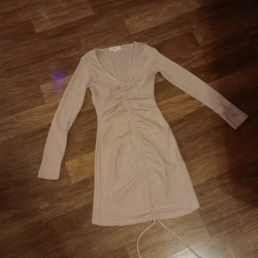 Pink long sleeve skin tight dress size medium